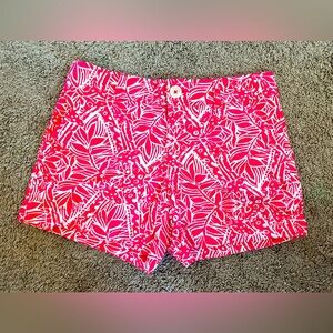 HTF GUC Size 4 Punch Pink Stamped Lilly Pulitzer Callahan Shorts